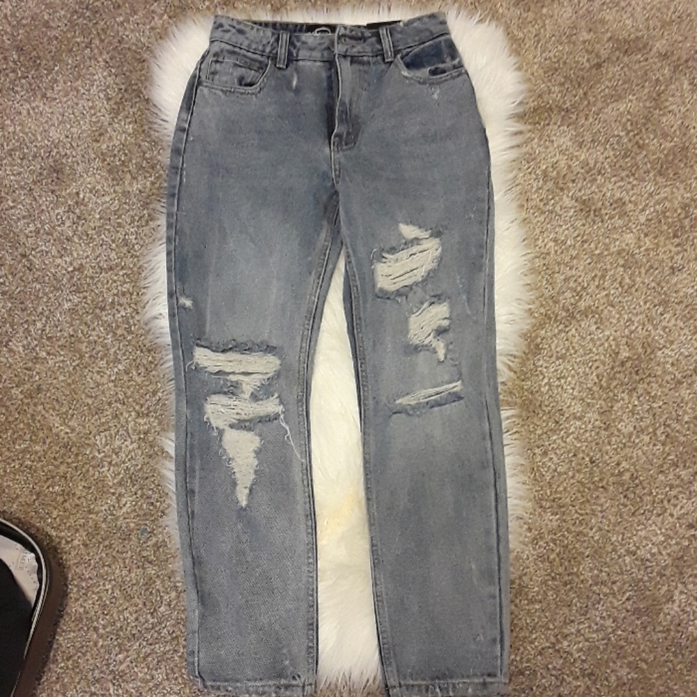 Pair of high rise women jeans